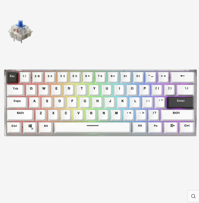 Fantech 60% RGB Mechanical Keyboard Frost (MAXFIT61)